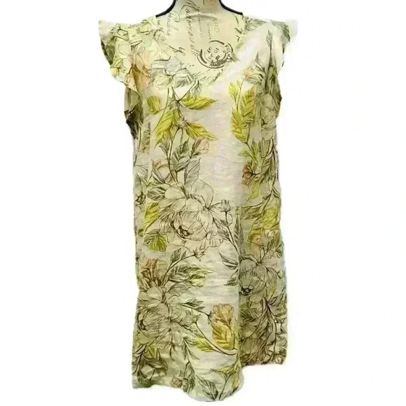 Nicole Miller New York 100% Linen Pastel
Floral Shift Dress sz S - Picture 1 of 11
